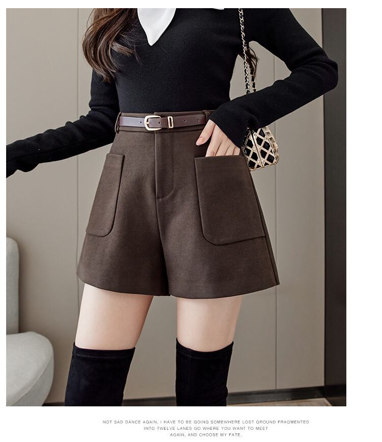 【bottoms】ファッション好感度UP!気質満点秋冬新作ハイウエストショートパンツ G3052