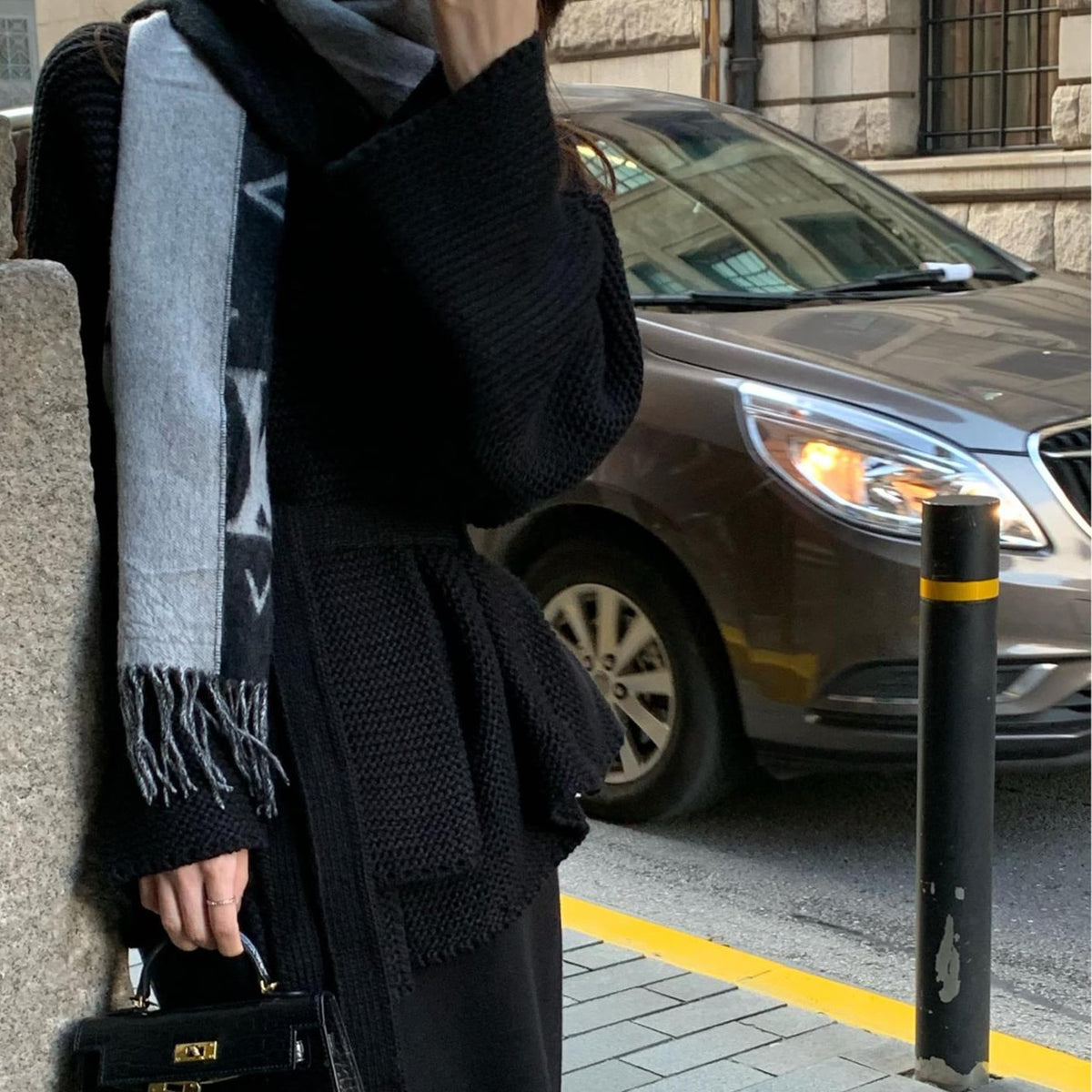 【outer】Vネックニットカーデ　M27190