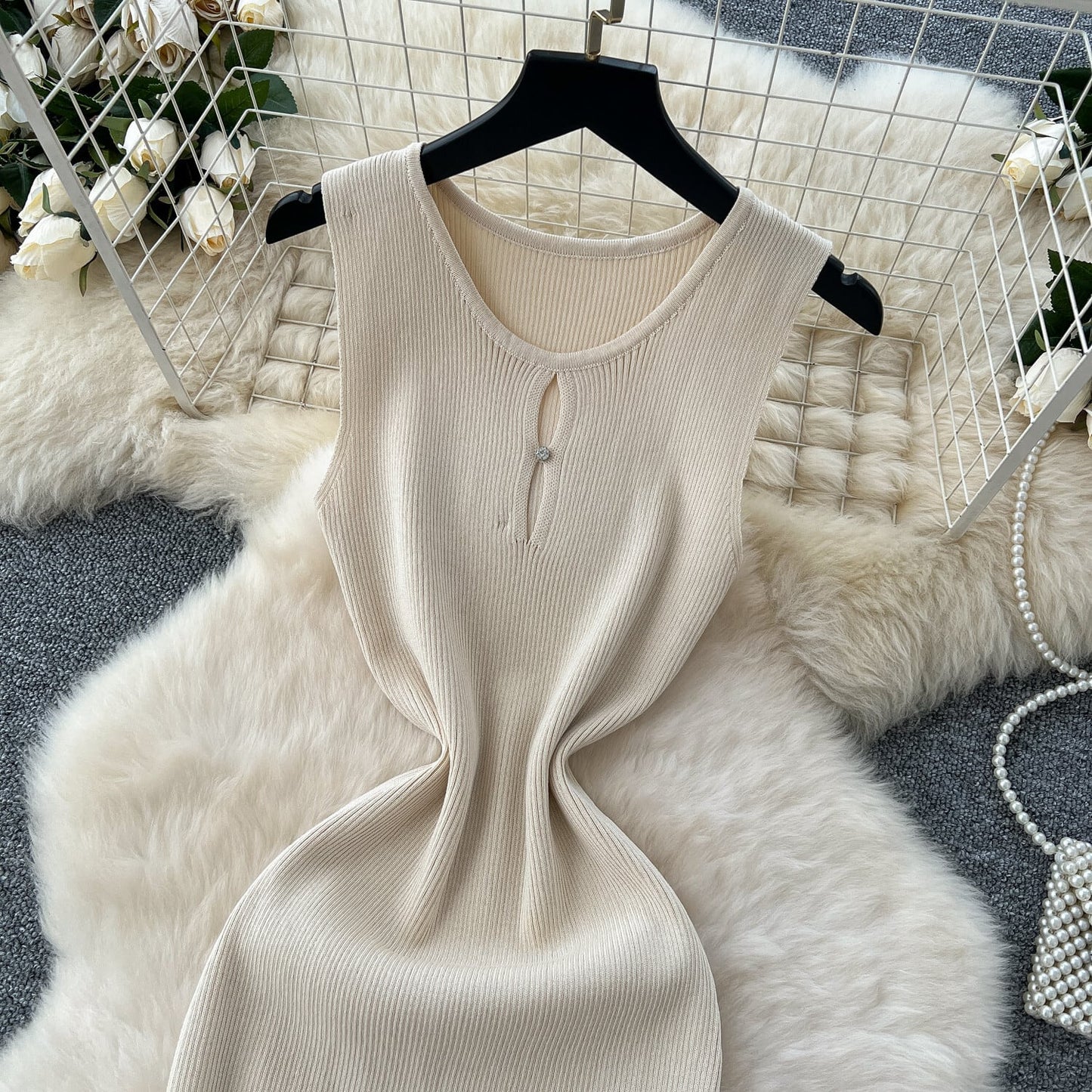 【dress】ノースリーブニットワンピース　M29709