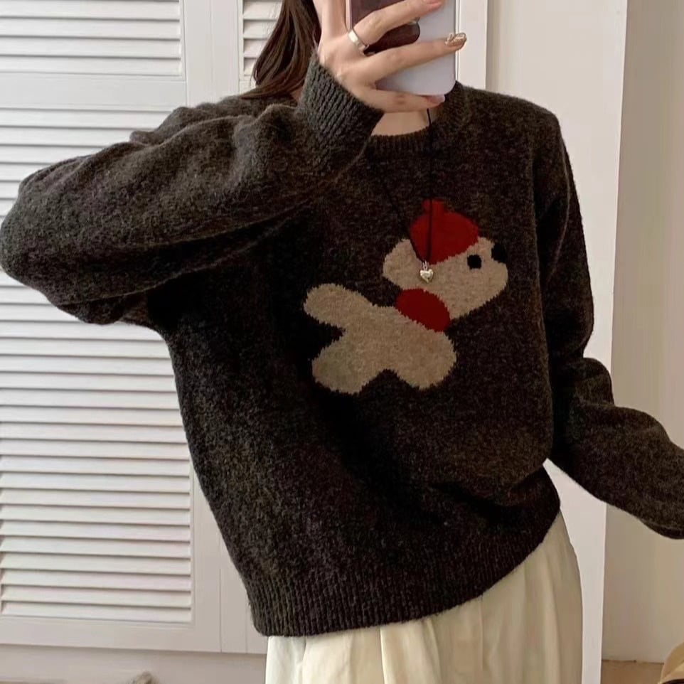 【tops】クルーネックニットセーター　M28824