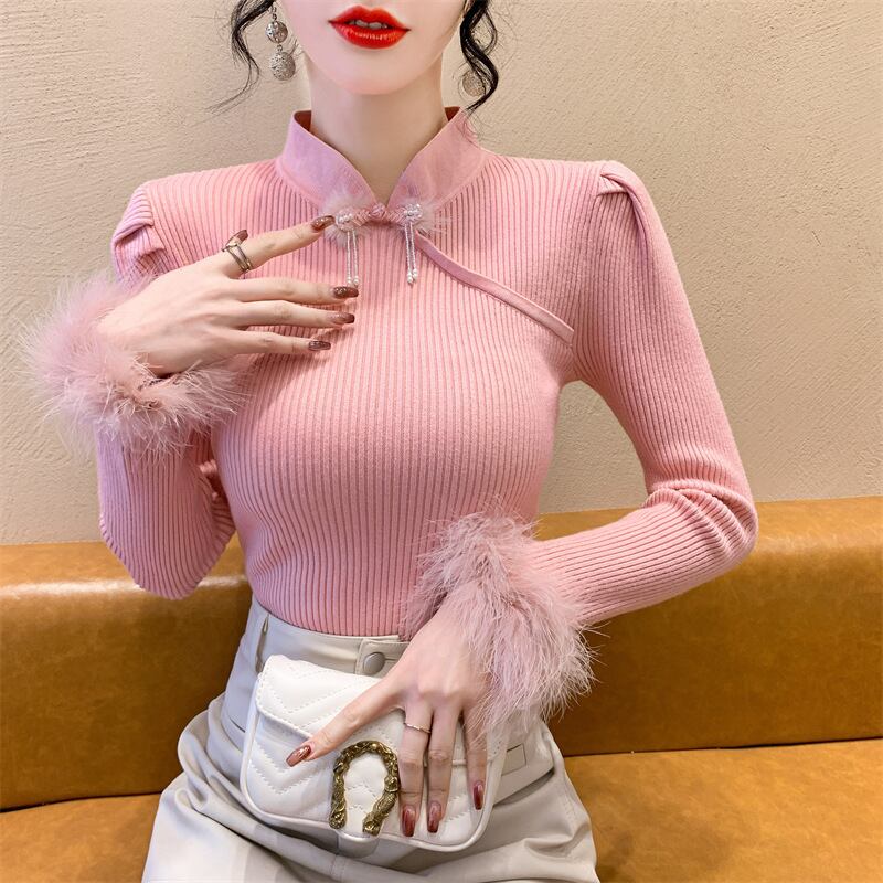 【tops】ファーニットトップス　M28218