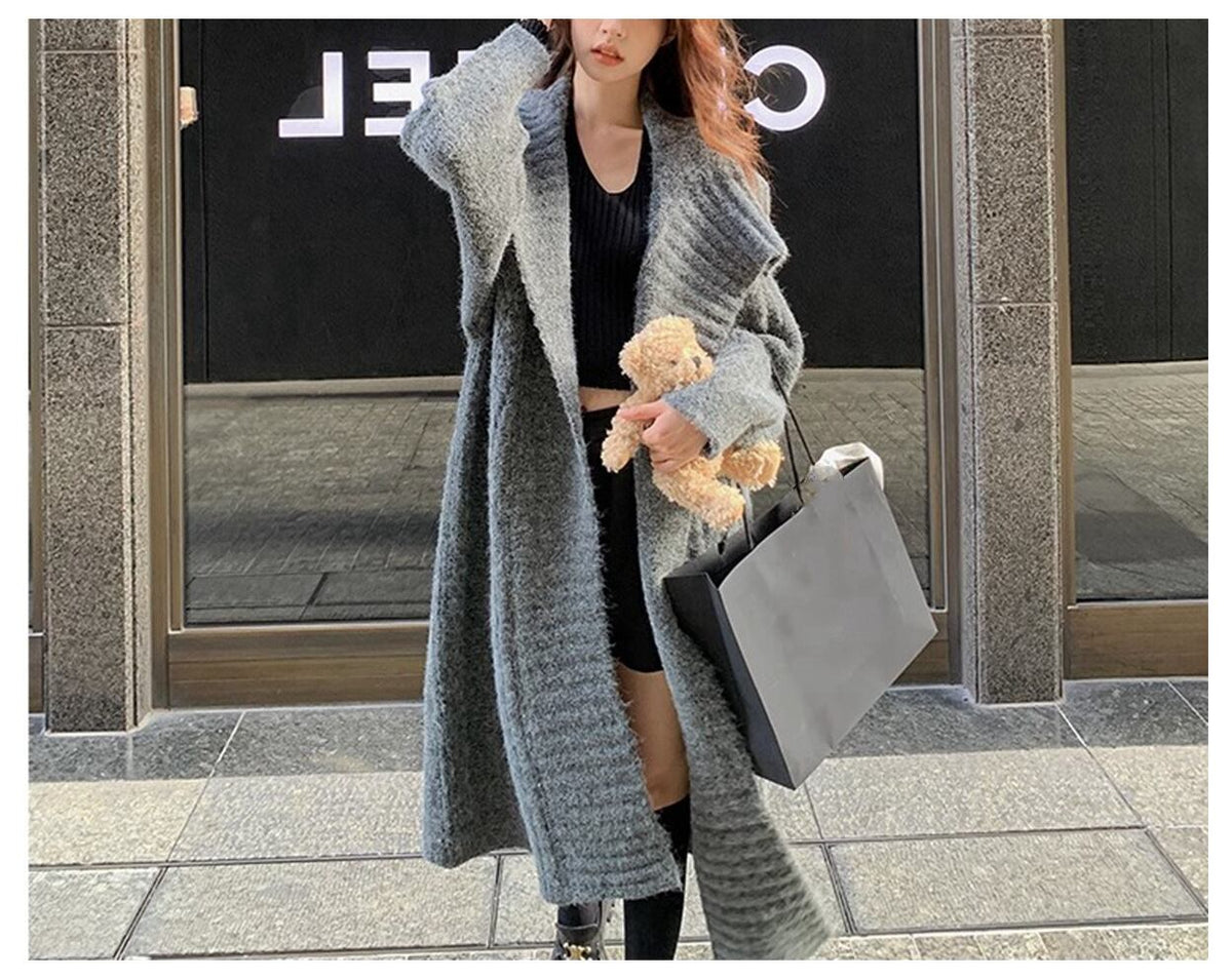 【outer】ロング丈ニットカーデ　M18317