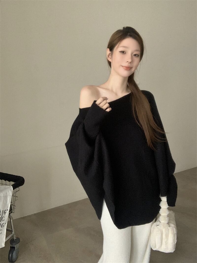 【tops】ドルマンスリーブニットトップス　M28395