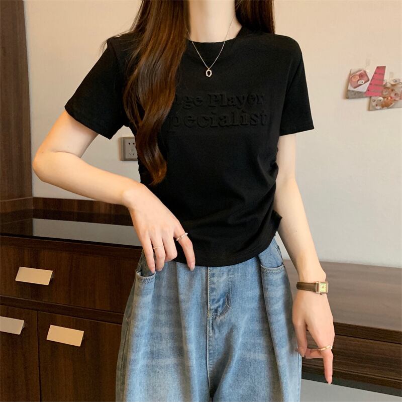 【tops】3色イレギュラー半袖ＴシャツF7290