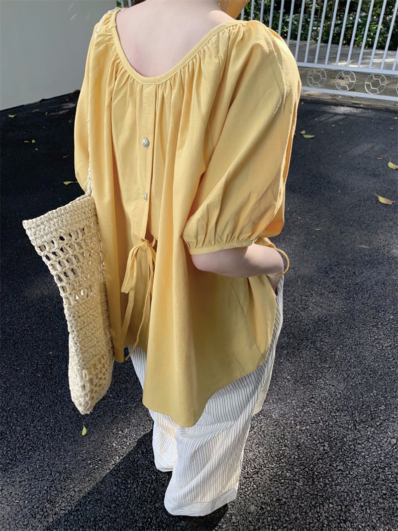 【tops】パフスリーブトップス　M24901