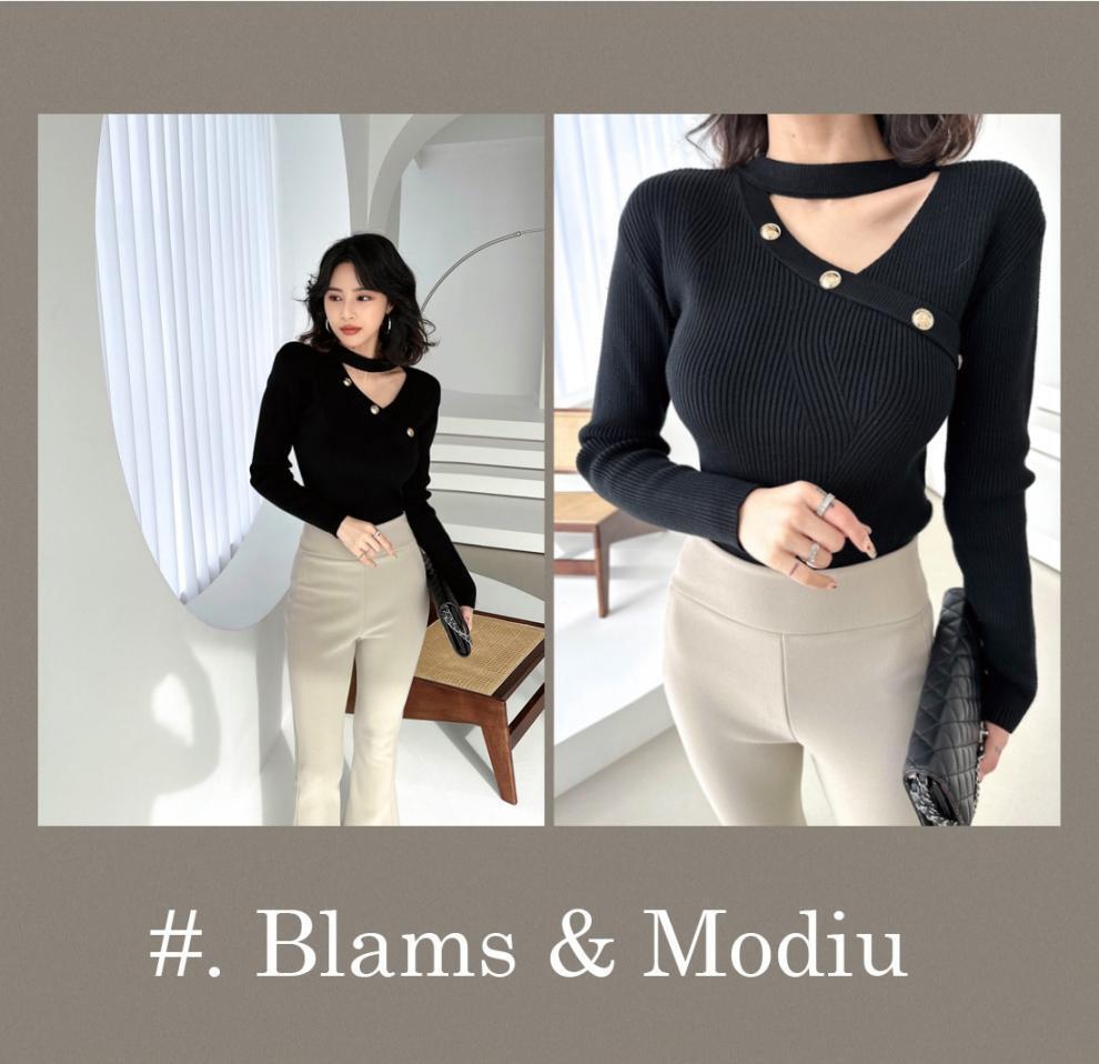 【tops】ニットトップス　M18576