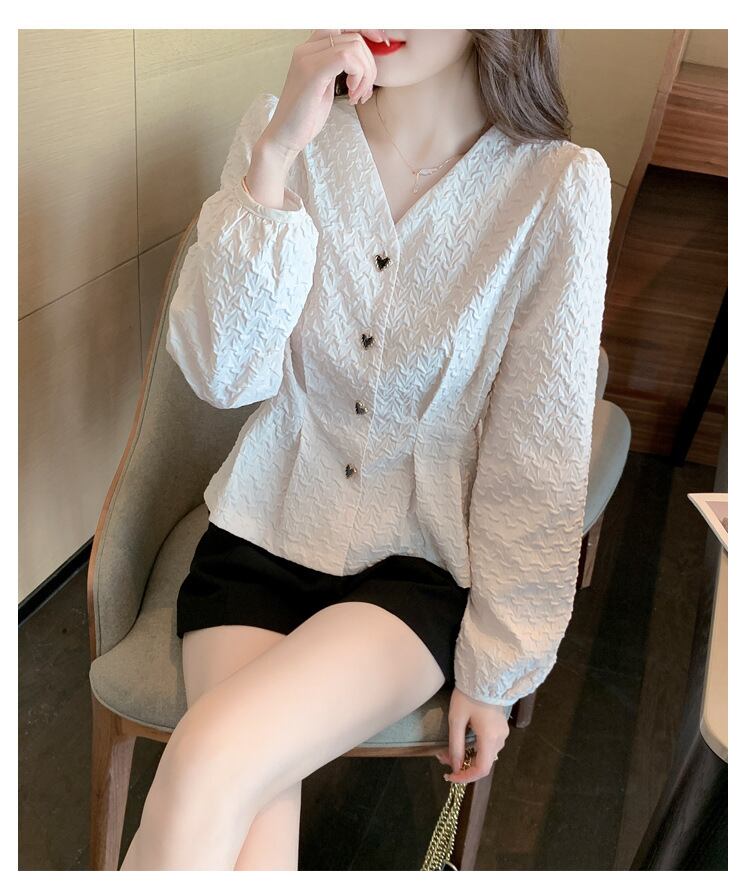 【tops】Vネックシャツトップス　M28618