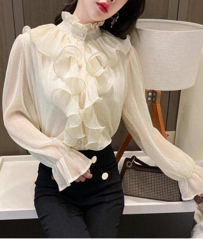 【tops】3色フレアスリーブブラウスF7059