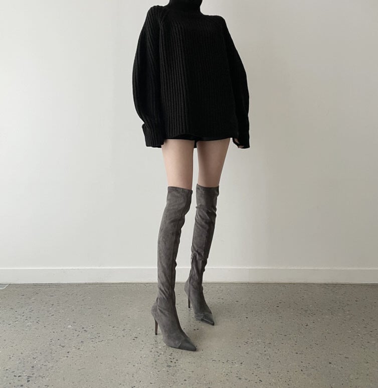 【tops】ハイネックニットセーター　M27577
