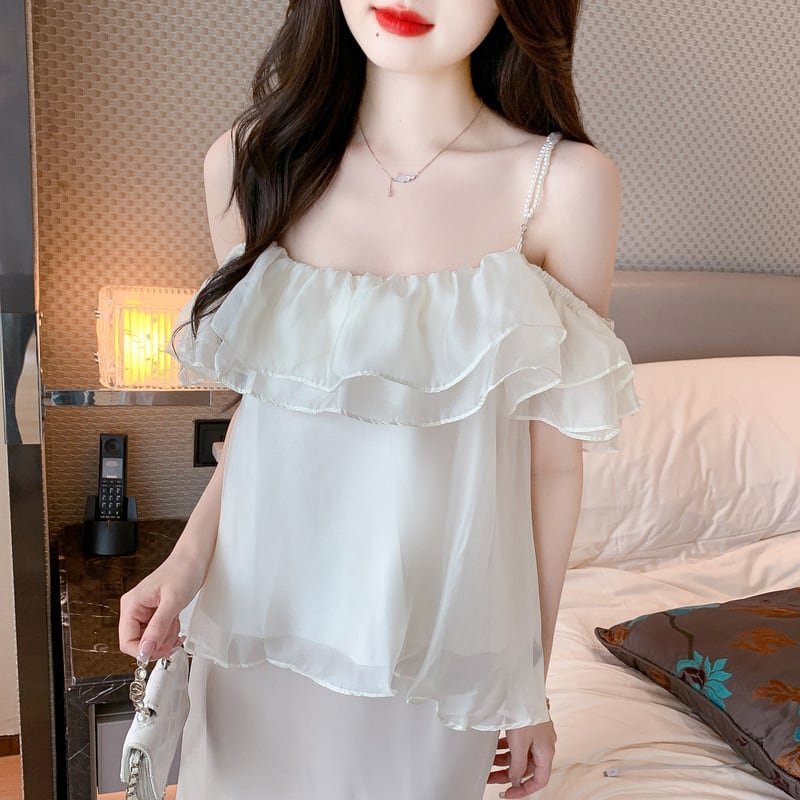【tops】キャミフリルトップス　M23926