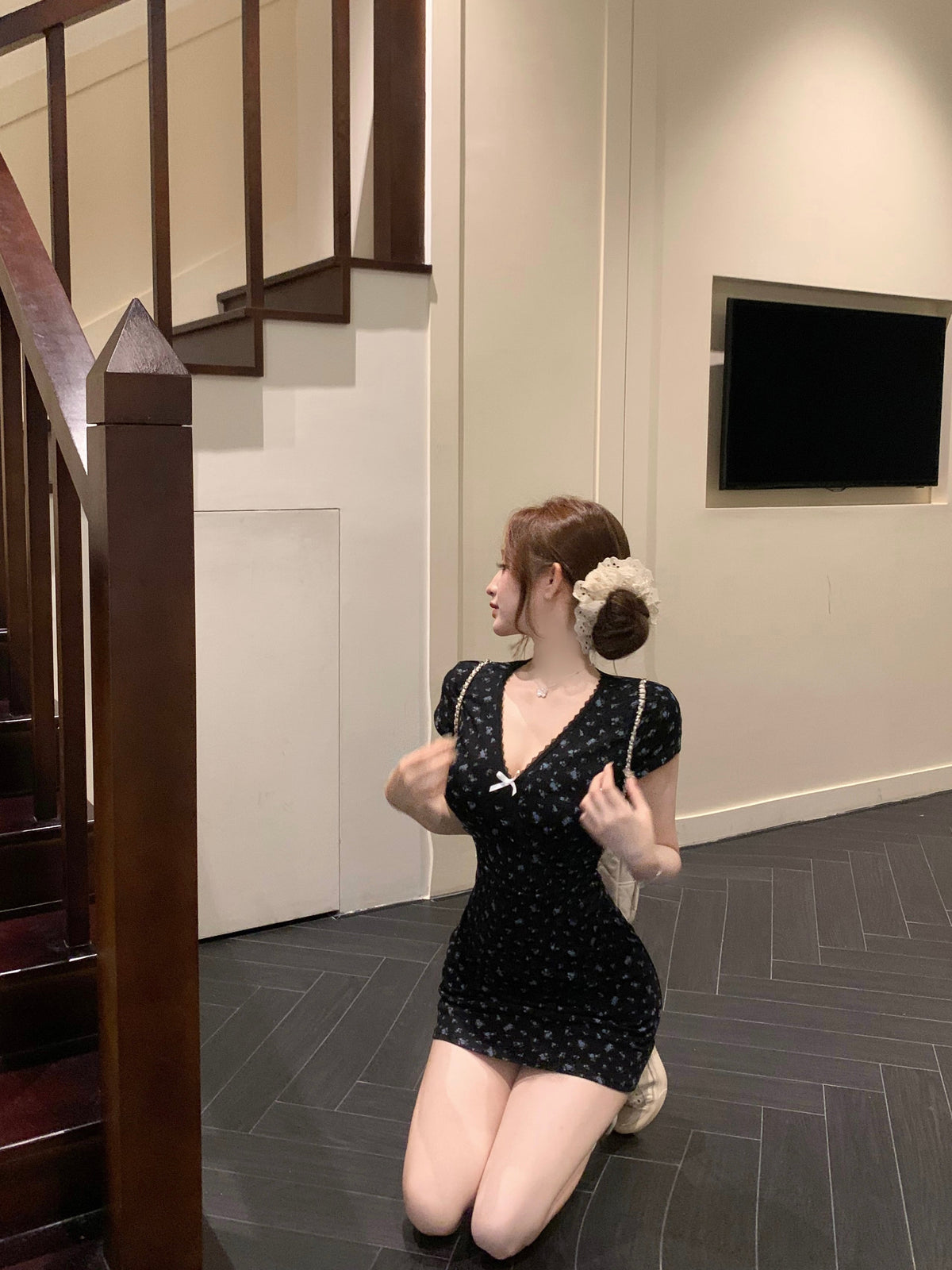 【dress】花柄ワンピース　M24082