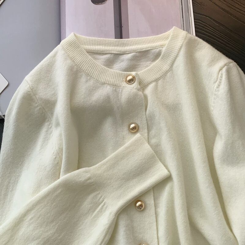 【outer】クルーネックニットカーデ　M29423