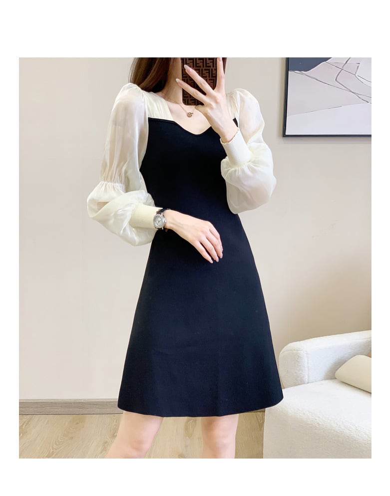 【dress】切り替えワンピース　M25518
