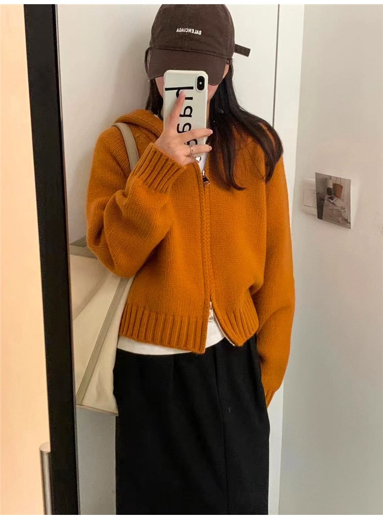 【outer】ファスナーニットカーデ　M27244