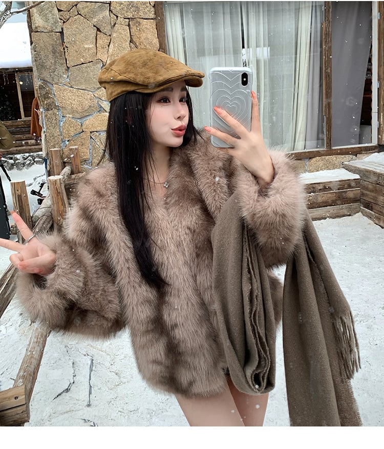 【outer】ファーショートコート　M28228