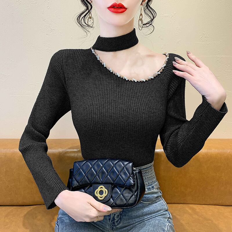 【tops】オフショルダーニットトップス　M27516