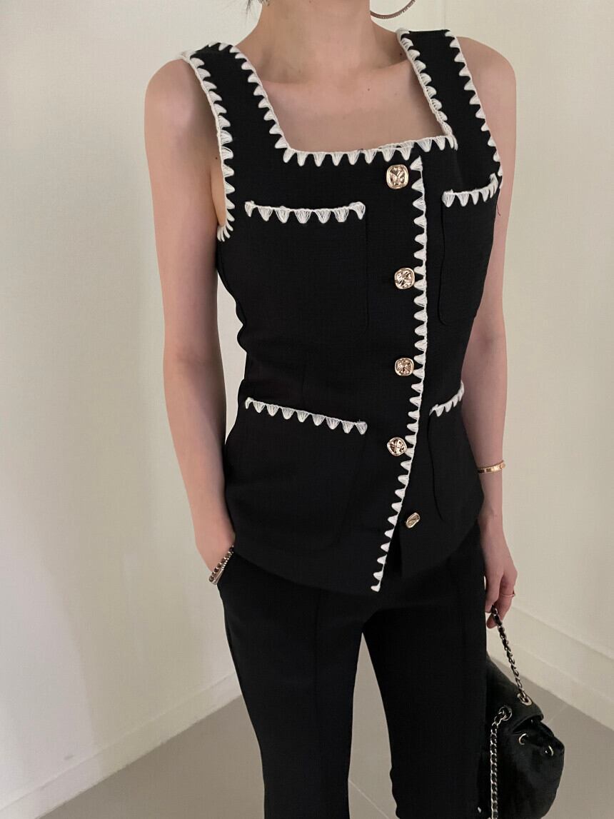 【tops】韓流スタイル ノースリーブ体型カバー キャミソールG15815