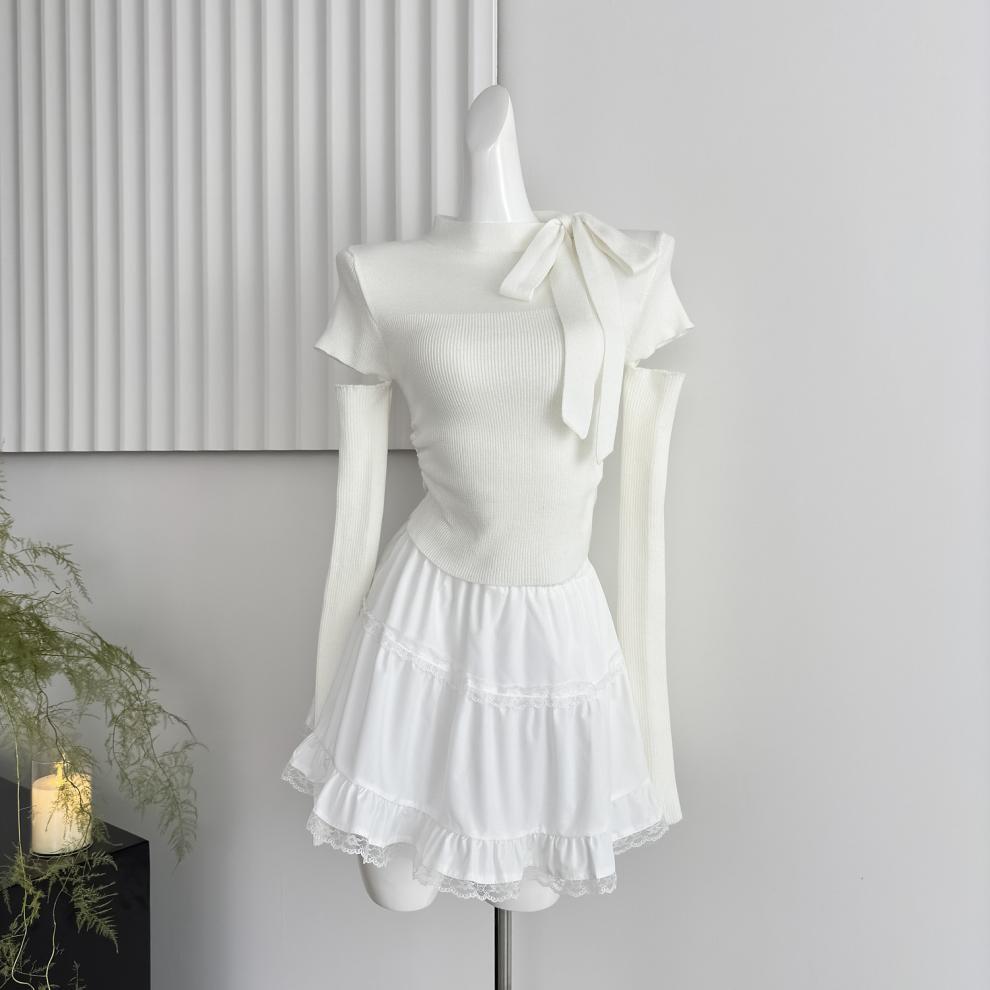 【tops】アームカバー付きニットトップス　M27892