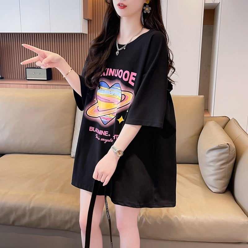 【tops】リボン付きTシャツ　M24349