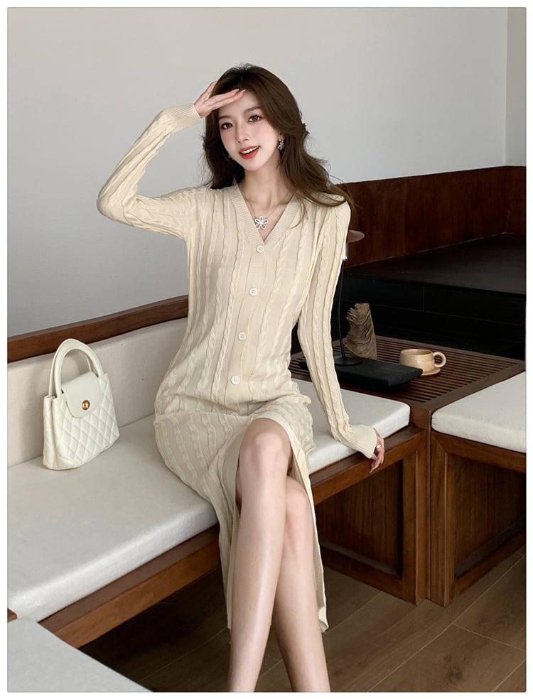 【dress】ニットワンピース　M25393