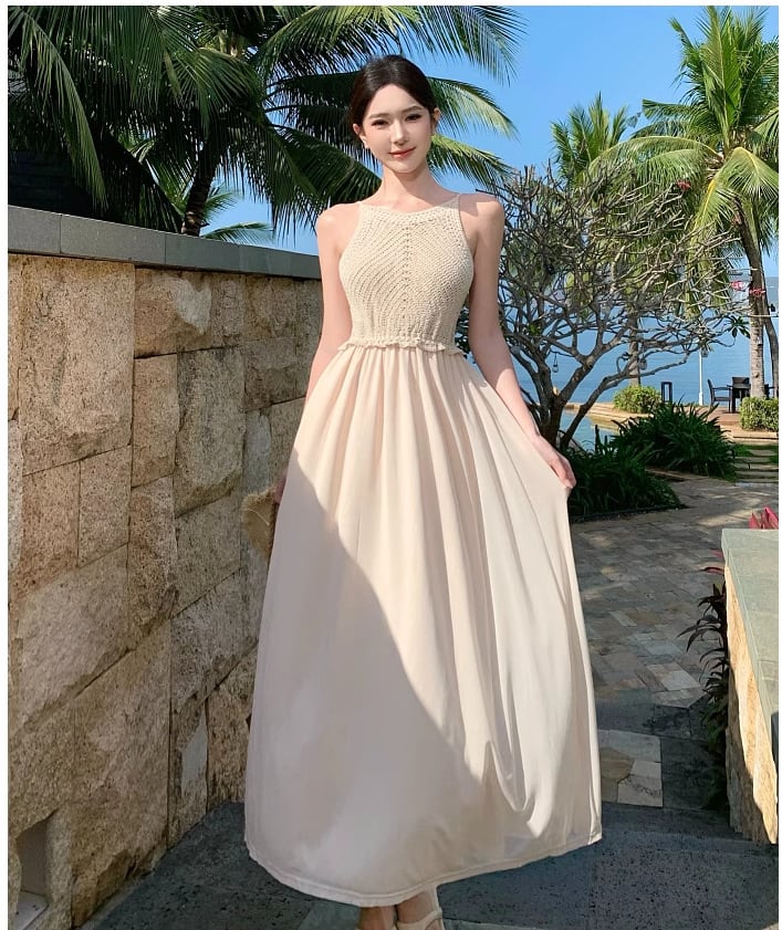 【dress】ニット切り替えワンピース　M24762