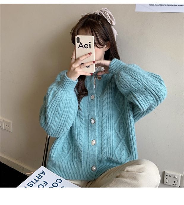 【outer】クルーネックニットカーデ　M27251