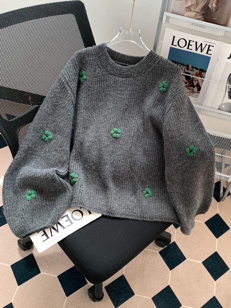 【tops】クルーネックニットセーター　M28853