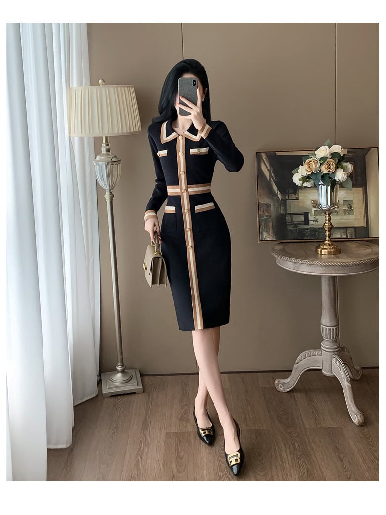 【dress】ニットワンピース　M25365