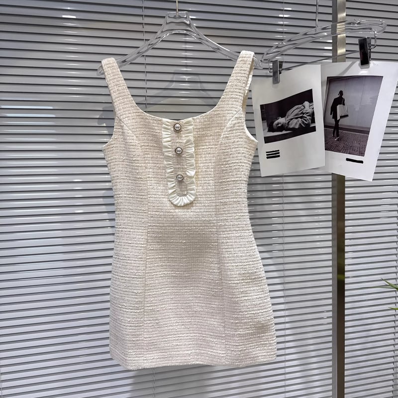 【dress】ツイードベストワンピース Q8163