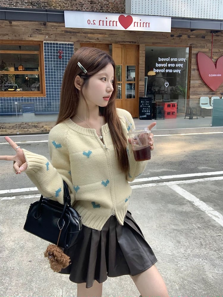 【outer】ファスナーニットカーデ　M26351