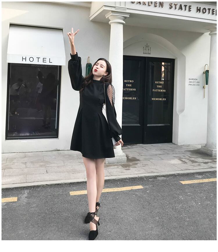 【dress】好感度UP!気質満点春冬オシャレレースファッションワンピース G2550