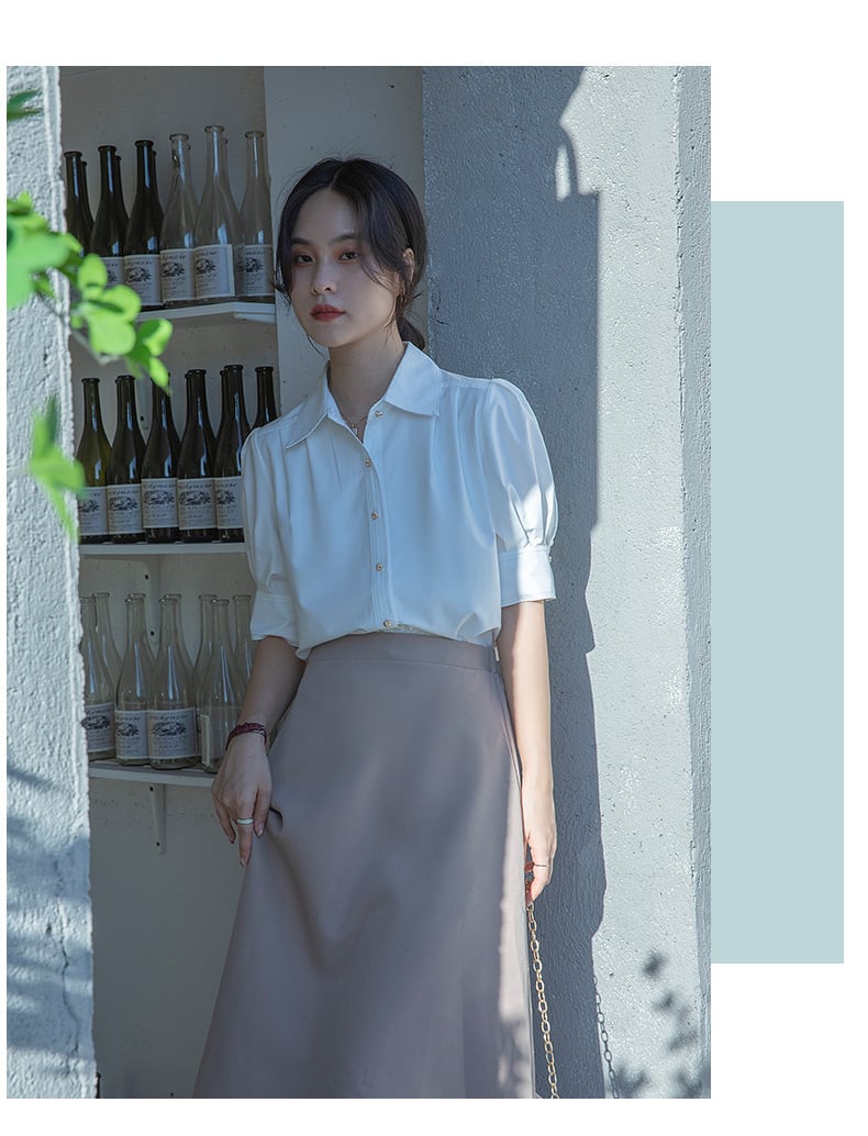 【tops】パフスリーブ ブラウスG20242