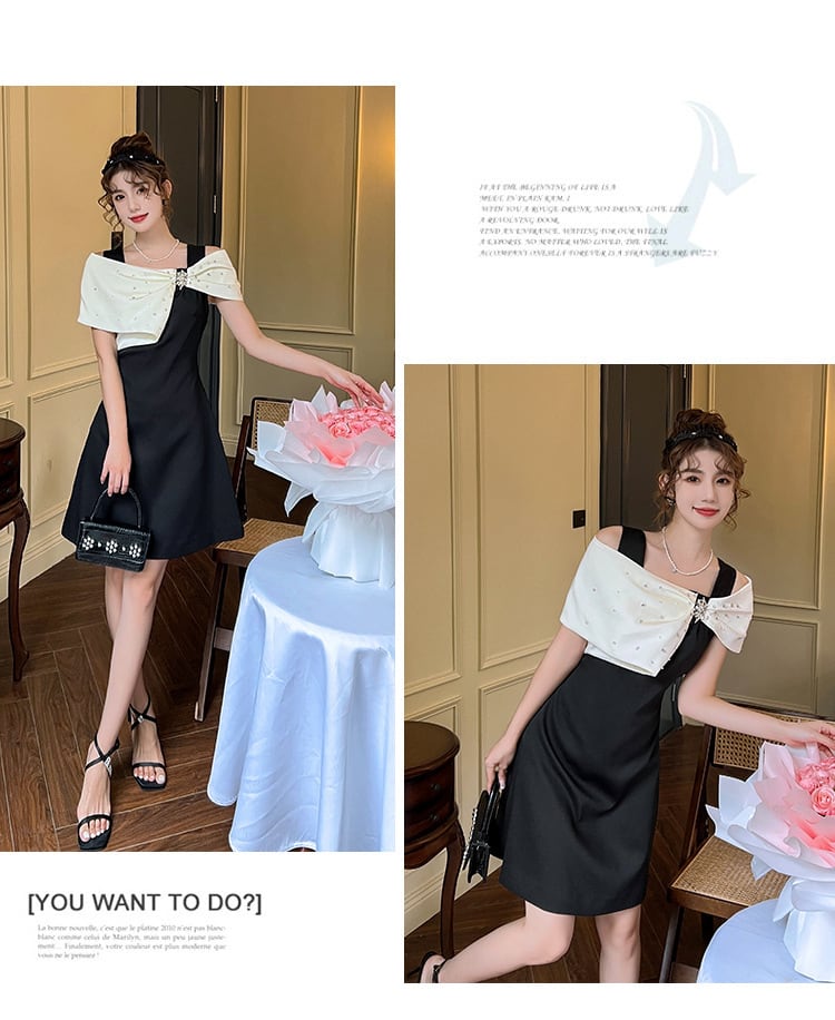 【dress】ビジューデートワンピース　M24884