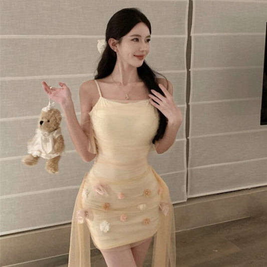 【dress】メッシュフラワーキャミワンピース G21330