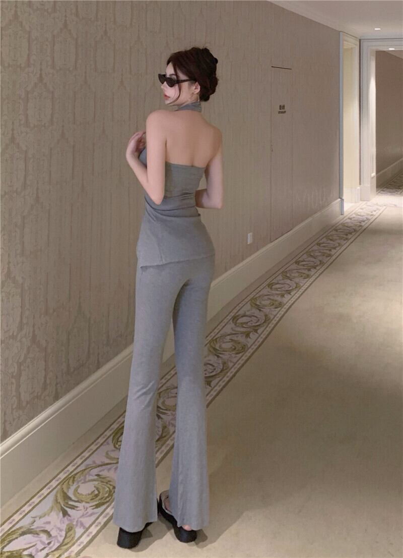 【set】スリットキャミソール+ラッパズボン２点セットG21282