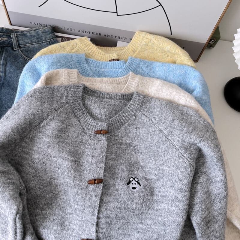 【outer】4色展開ニットカーディガン Q7492