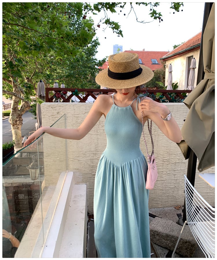 【dress】ホルターネックニットワンピース　M24580