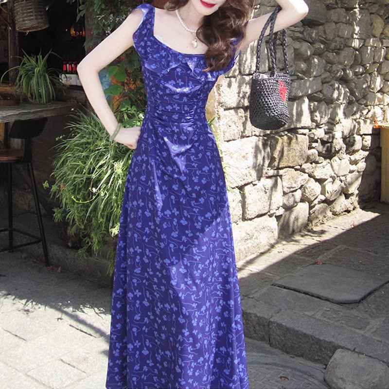 【dress】花柄フリルワンピース　M25155