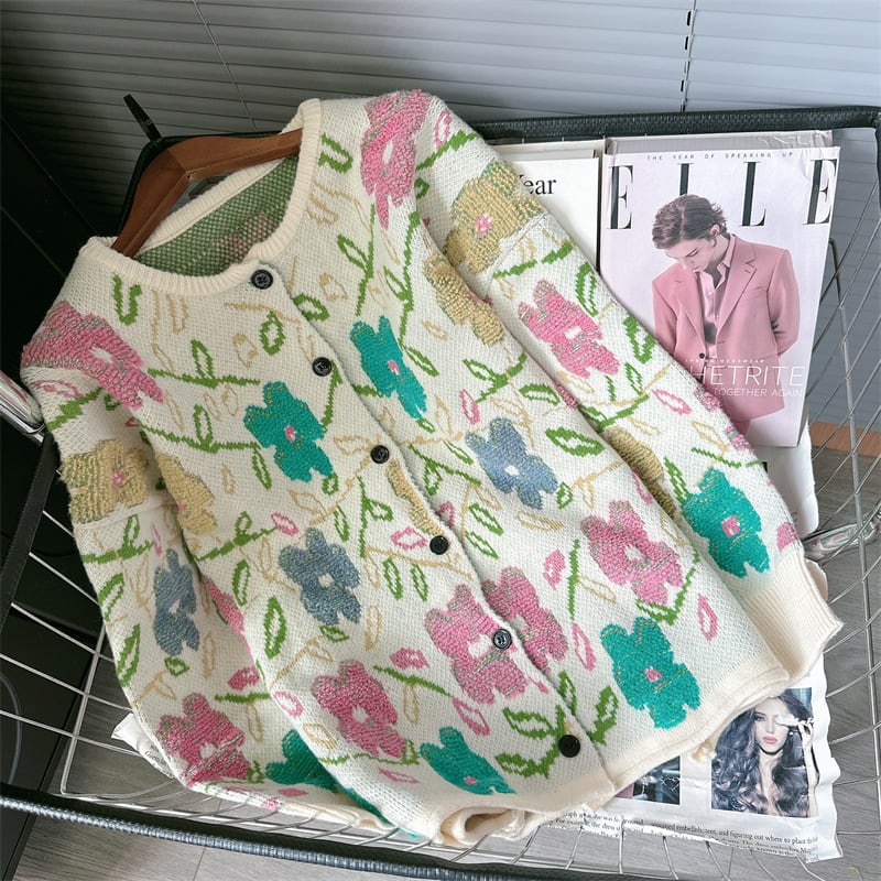 【outer】レトロニットカーデ　M25532