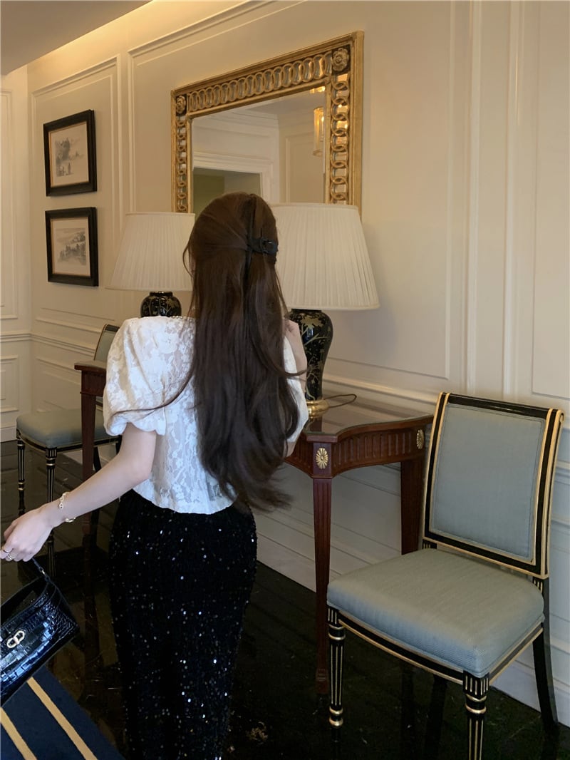 【tops】ダイヤモンドレースブラウスG21549