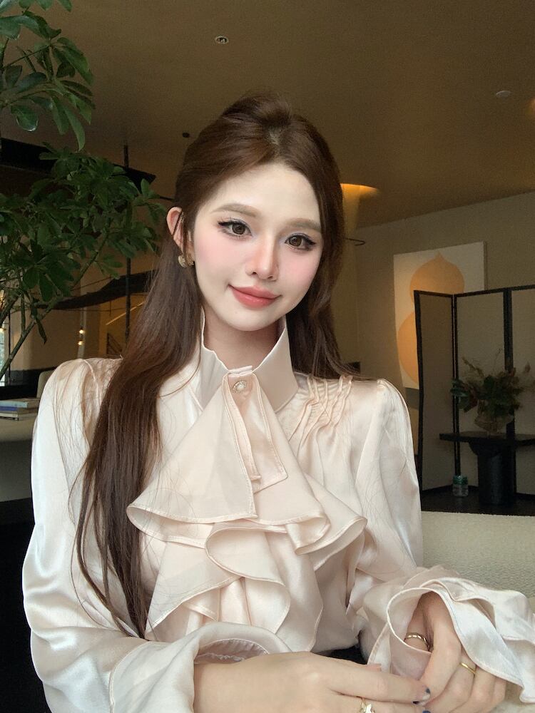 【tops】フリルブラウス　M28473