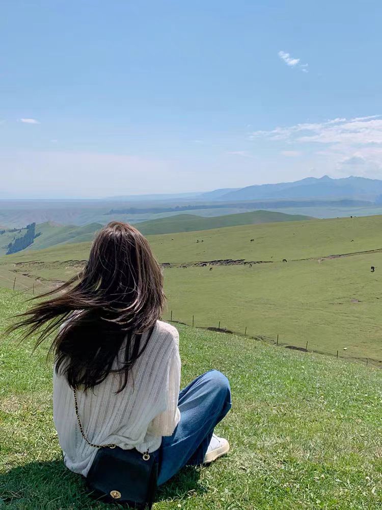 【tops】ラウンドネック長袖ニットセーターG23129