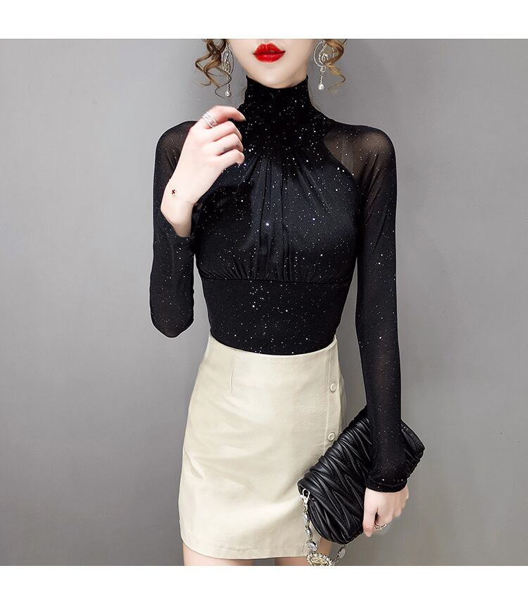 【tops】裹起毛チュールトップス　M28158