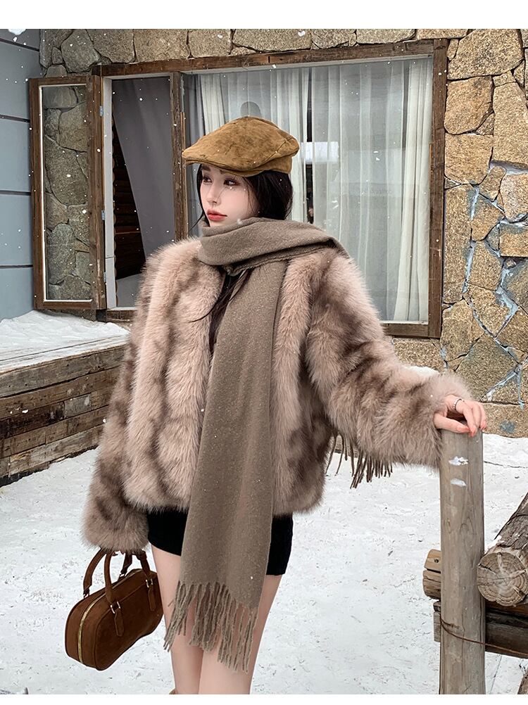【outer】ファーショートコート　M28228