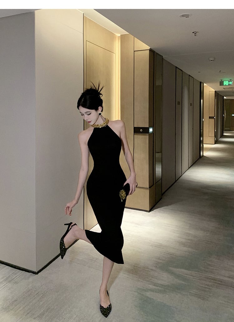 【dress】ホルターネックワンピース G20086