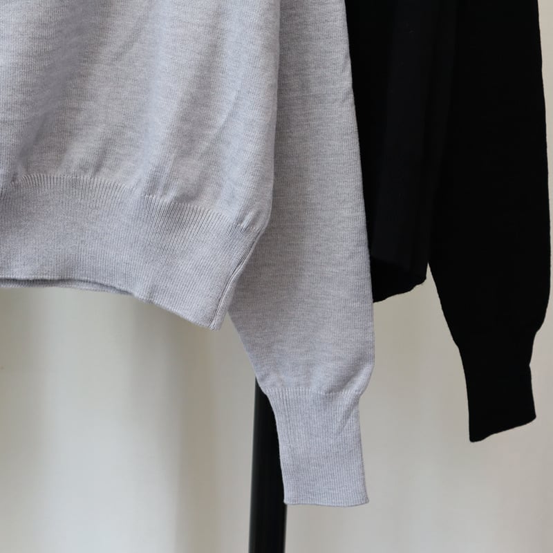 【tops】シャツ切り替えニットセーター　M26292