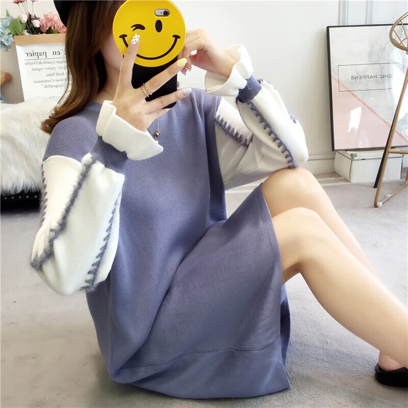 【dress】美人度アップ!気質満点スウィートスカラップスリーブ厚手ニットワンピース G3284