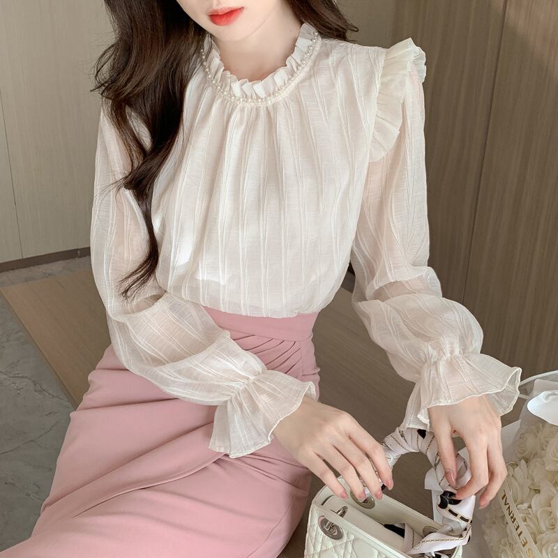 【tops】レースシャツトップス　M28878