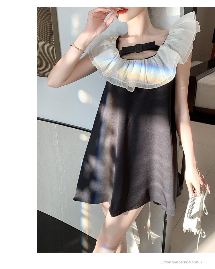 【dress】ノースリーブフリルワンピース　M24262