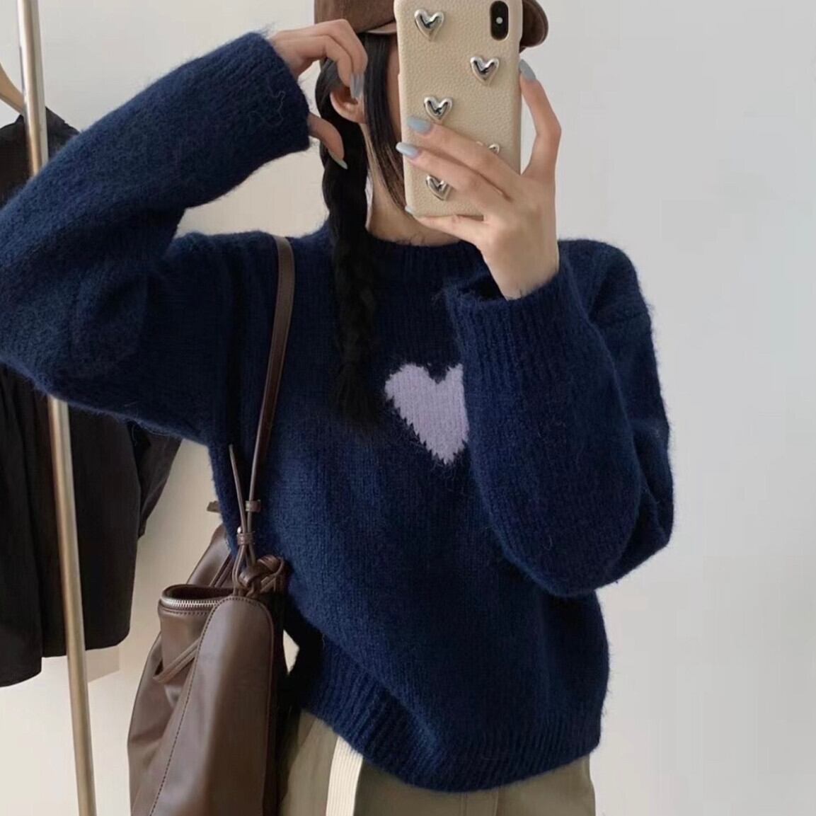 【tops】クルーネックニットセーター　M28781